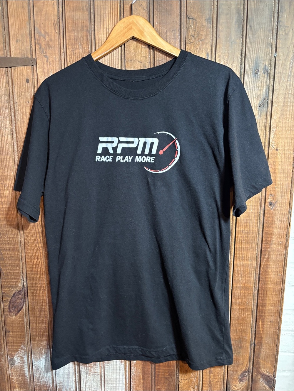 'Indoor Cart Racing’Race Play More' Black Graphic Tee